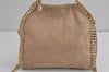 Authentic Stella McCartney Falabella Mini Shoulder Hand Bag Leather Beige 3712J