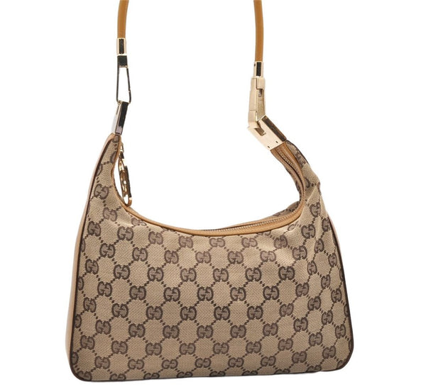 Authentic GUCCI Shoulder Hand Bag Purse GG Canvas Leather 0013812 Brown 3712K