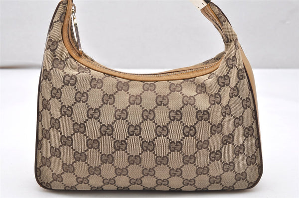 Authentic GUCCI Shoulder Hand Bag Purse GG Canvas Leather 0013812 Brown 3712K