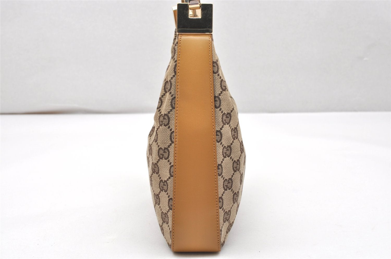 Authentic GUCCI Shoulder Hand Bag Purse GG Canvas Leather 0013812 Brown 3712K