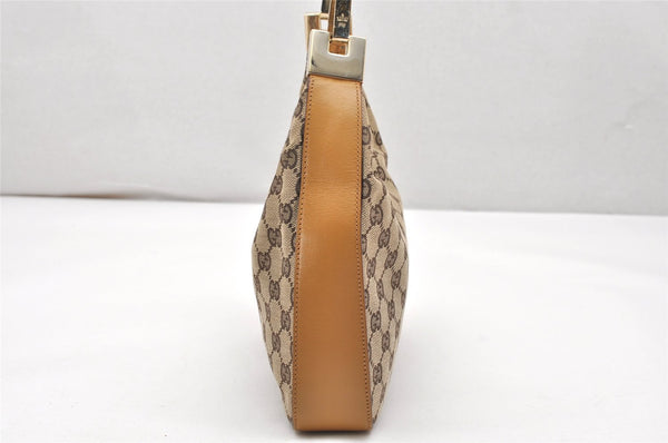 Authentic GUCCI Shoulder Hand Bag Purse GG Canvas Leather 0013812 Brown 3712K