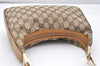 Authentic GUCCI Shoulder Hand Bag Purse GG Canvas Leather 0013812 Brown 3712K