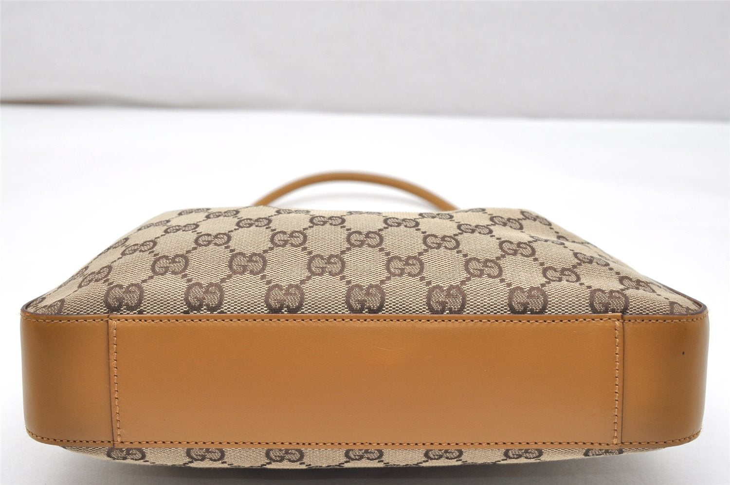 Authentic GUCCI Shoulder Hand Bag Purse GG Canvas Leather 0013812 Brown 3712K