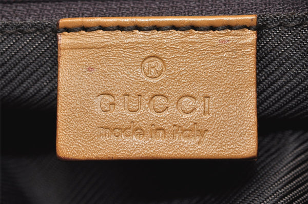 Authentic GUCCI Shoulder Hand Bag Purse GG Canvas Leather 0013812 Brown 3712K