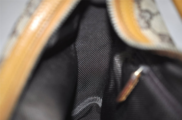Authentic GUCCI Shoulder Hand Bag Purse GG Canvas Leather 0013812 Brown 3712K