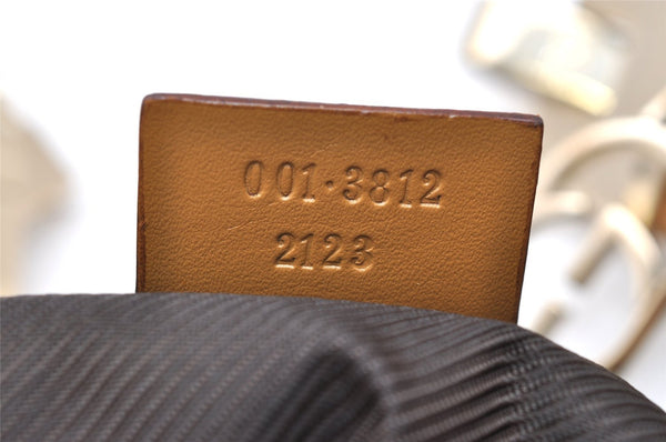 Authentic GUCCI Shoulder Hand Bag Purse GG Canvas Leather 0013812 Brown 3712K