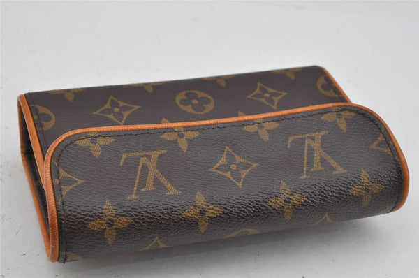 Auth Louis Vuitton Monogram Pochette Florentine Pouch Waist Bag M51855 LV 3713J