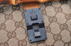 Authentic GUCCI Bamboo Hand Shoulder Bag GG Canvas Leather 111713 Brown 3713K