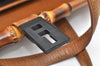Authentic GUCCI Bamboo Hand Shoulder Bag GG Canvas Leather 111713 Brown 3713K