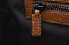 Authentic GUCCI Bamboo Hand Shoulder Bag GG Canvas Leather 111713 Brown 3713K