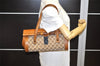 Authentic GUCCI Bamboo Hand Shoulder Bag GG Canvas Leather 111713 Brown 3713K