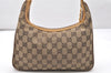 Authentic GUCCI Shoulder Hand Bag Purse GG Canvas Leather 0013812 Brown 3714K