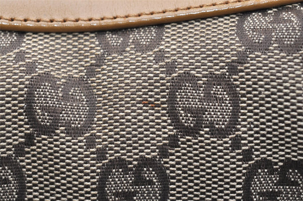 Authentic GUCCI Shoulder Hand Bag Purse GG Canvas Leather 0013812 Brown 3714K