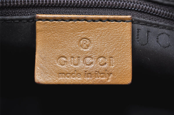Authentic GUCCI Shoulder Hand Bag Purse GG Canvas Leather 0013812 Brown 3714K