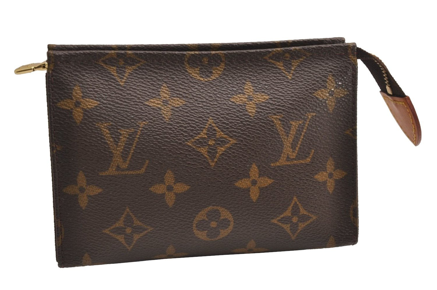 Auth Louis Vuitton Monogram Poche Toilette 15 M47546 Cosmetics Pouch Junk 3716J