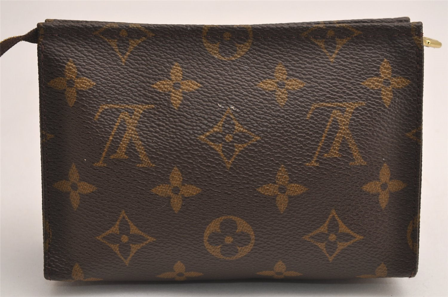 Auth Louis Vuitton Monogram Poche Toilette 15 M47546 Cosmetics Pouch Junk 3716J