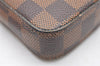 Authentic Louis Vuitton Damier Pochette Felicie N63032 Shoulder Cross Bag 3716K