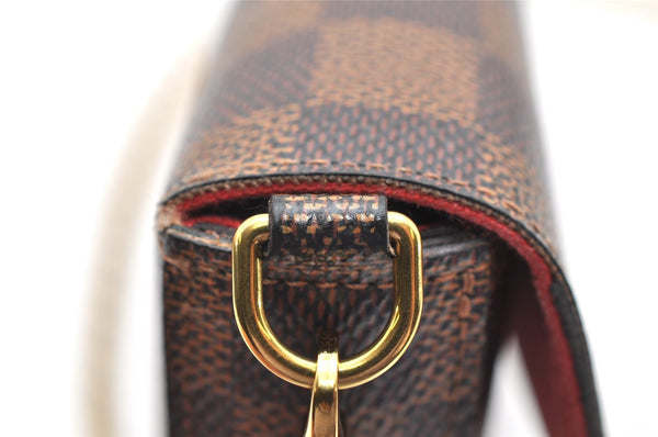 Authentic Louis Vuitton Damier Pochette Felicie N63032 Shoulder Cross Bag 3716K