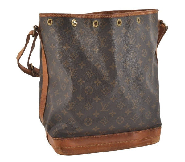Authentic Louis Vuitton Monogram Noe Shoulder Drawstring Bag M42224 LV 3717J