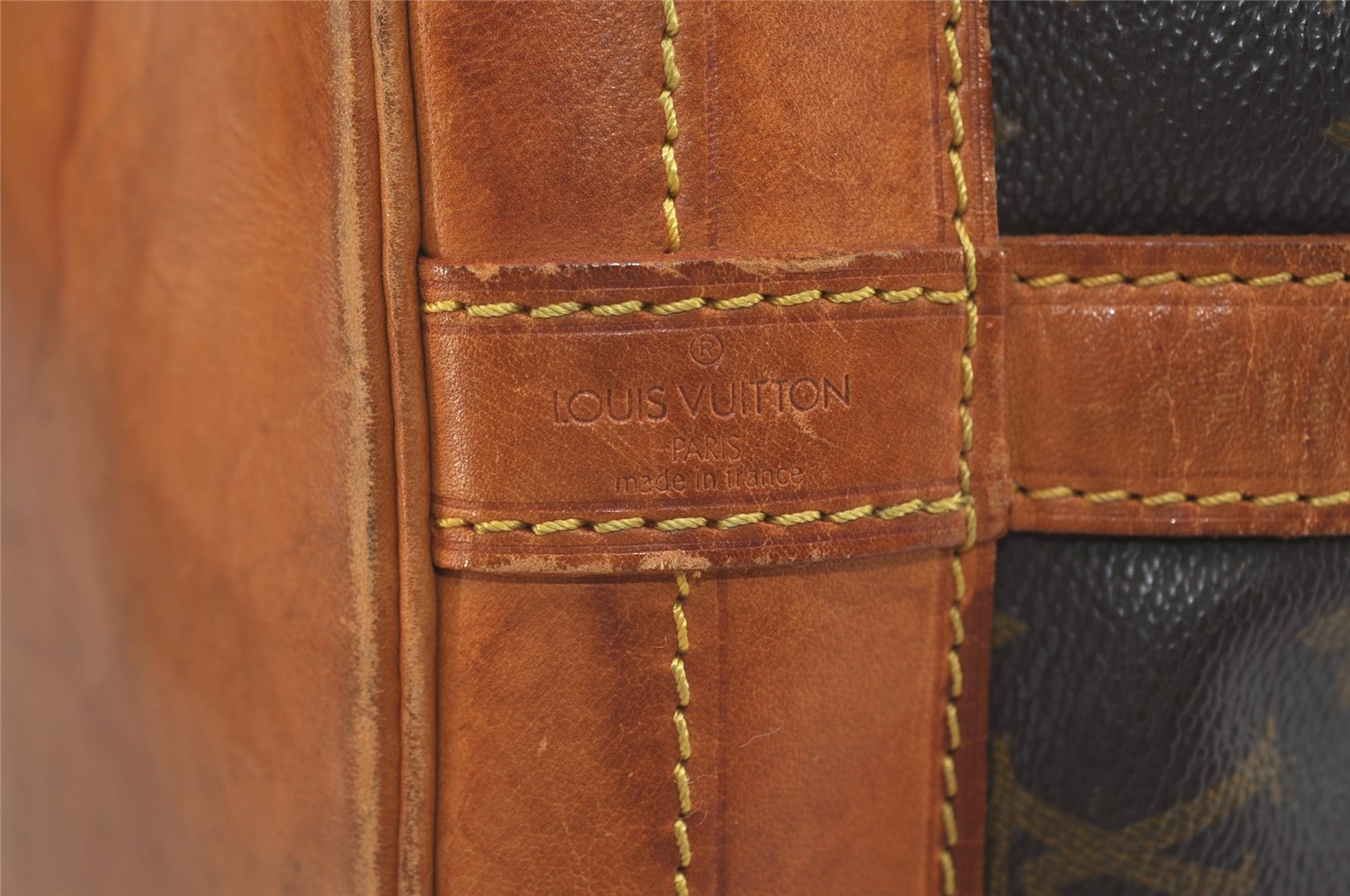 Authentic Louis Vuitton Monogram Noe Shoulder Drawstring Bag M42224 LV 3717J