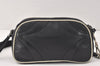 Authentic PRADA Vintage Leather Shoulder Cross Body Bag Purse Black 3718K