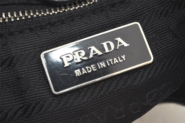 Authentic PRADA Vintage Leather Nappa Shoulder Hand Bag Purse Black 3719K