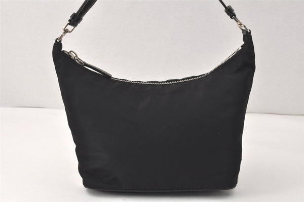 Authentic PRADA Nylon Tessuto Leather Shoulder Hand Bag Purse Black 3720K