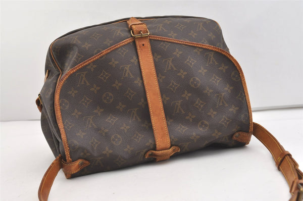 Authentic Louis Vuitton Monogram Saumur 35 Shoulder Cross Bag M42254 LV 3721J