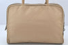 Authentic PRADA New Tessuto Spo Nylon Leather Hand Bag BR1186 Beige 3721K