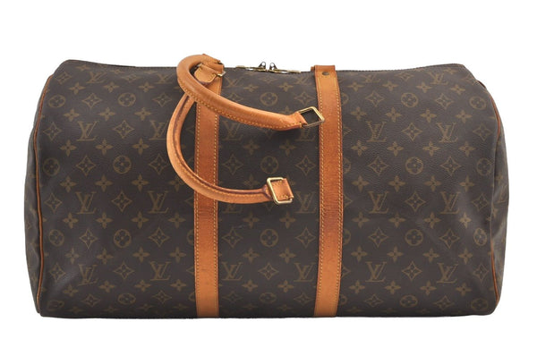 Authentic Louis Vuitton Monogram Keepall 50 Travel Boston Bag M41426 Junk 3722J