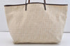 Authentic FENDI Vintage Zucca Shoulder Tote Bag Canvas Leather Beige 3724J