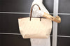 Authentic FENDI Vintage Zucca Shoulder Tote Bag Canvas Leather Beige 3724J