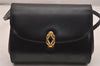 Authentic GUCCI Shoulder Cross Body Bag Purse Leather Black Junk 3725J