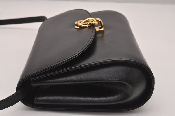 Authentic GUCCI Shoulder Cross Body Bag Purse Leather Black Junk 3725J