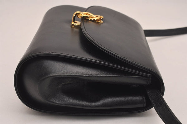 Authentic GUCCI Shoulder Cross Body Bag Purse Leather Black Junk 3725J