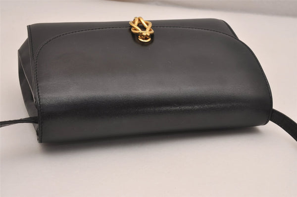 Authentic GUCCI Shoulder Cross Body Bag Purse Leather Black Junk 3725J