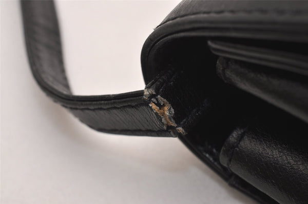 Authentic GUCCI Shoulder Cross Body Bag Purse Leather Black Junk 3725J