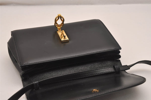 Authentic GUCCI Shoulder Cross Body Bag Purse Leather Black Junk 3725J