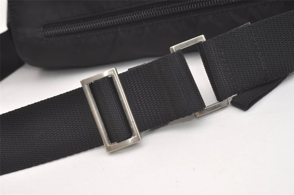 Authentic PRADA Nylon Tessuto Leather Shoulder Cross Body Bag Purse Black 3726J