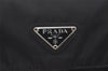Authentic PRADA Nylon Tessuto Leather Shoulder Cross Body Bag Purse Black 3726J