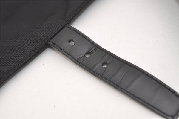 Authentic PRADA Nylon Tessuto Leather Shoulder Cross Body Bag Purse Black 3726J