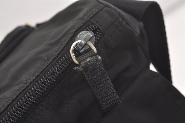 Authentic PRADA Nylon Tessuto Leather Shoulder Cross Body Bag Purse Black 3726J