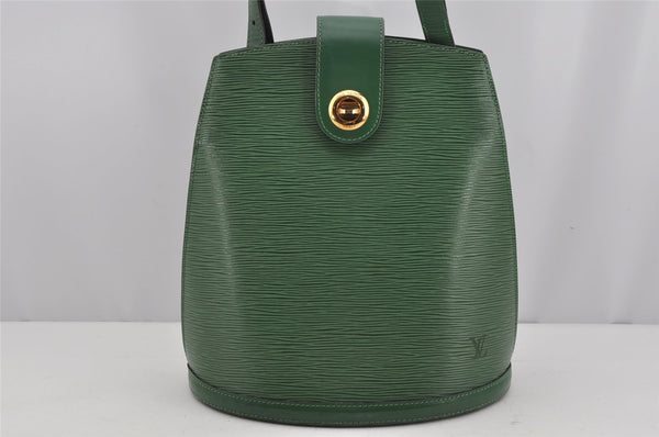 Authentic Louis Vuitton Epi Cluny Shoulder Bag Purse Green M52254 LV 3727J