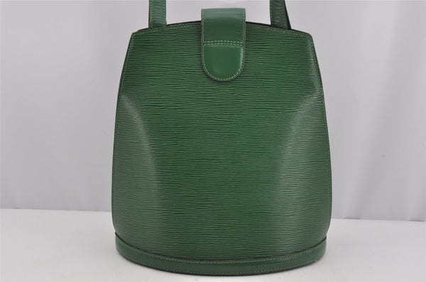 Authentic Louis Vuitton Epi Cluny Shoulder Bag Purse Green M52254 LV 3727J