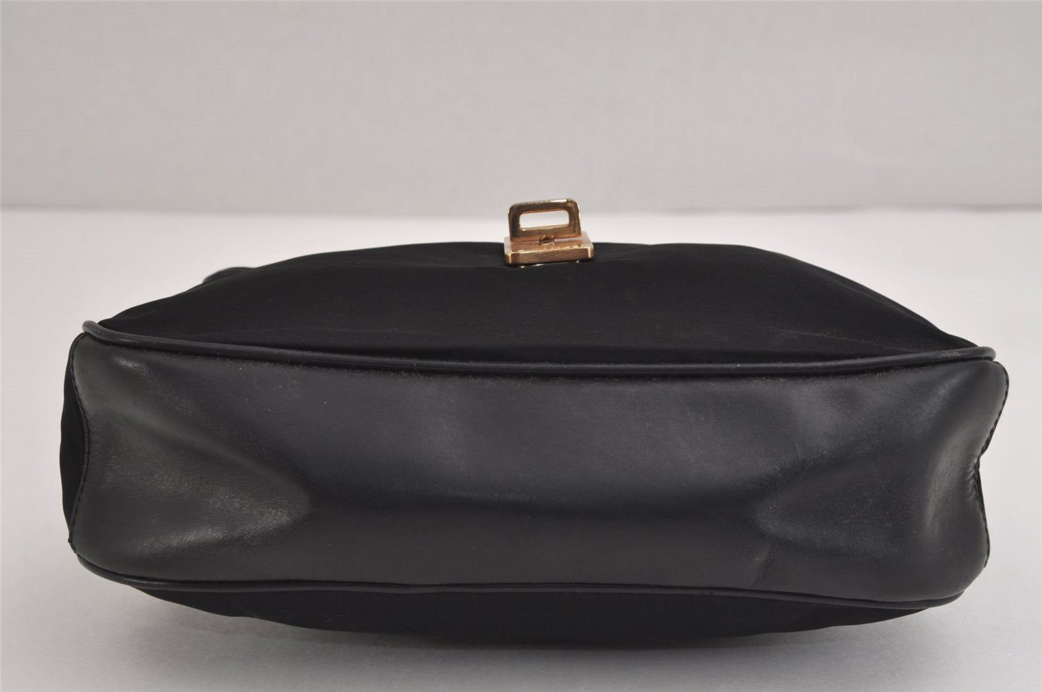 Authentic PRADA Nylon Tessuto Leather Shoulder Hand Bag Purse Black 3728J