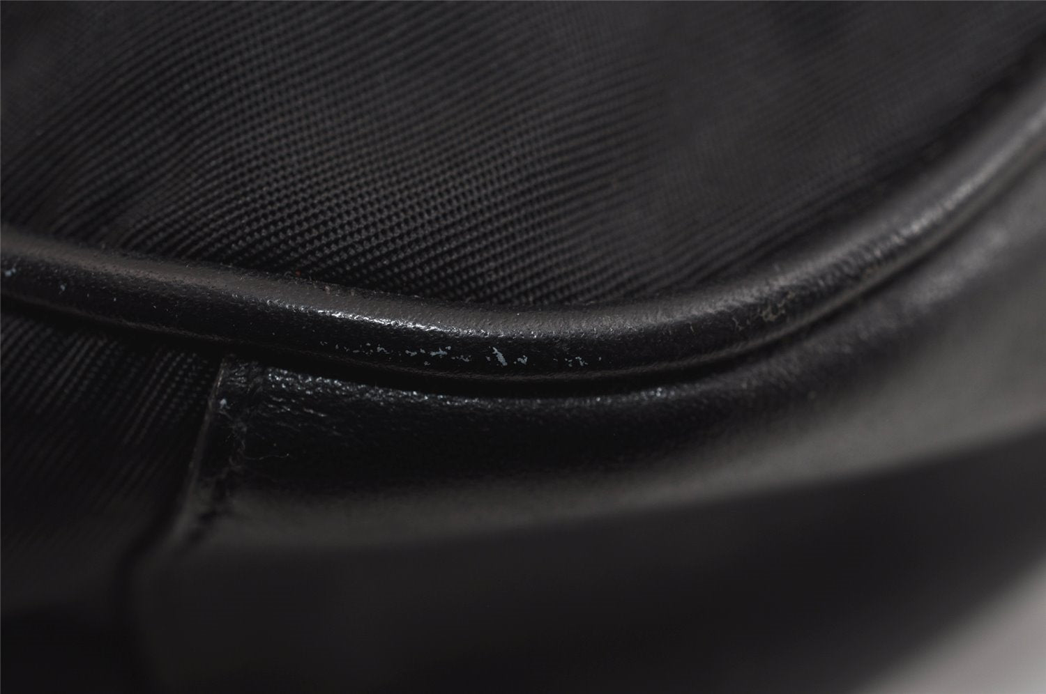 Authentic PRADA Nylon Tessuto Leather Shoulder Hand Bag Purse Black 3728J