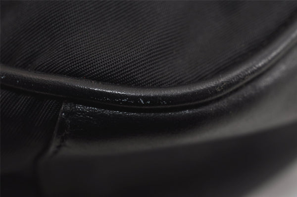 Authentic PRADA Nylon Tessuto Leather Shoulder Hand Bag Purse Black 3728J