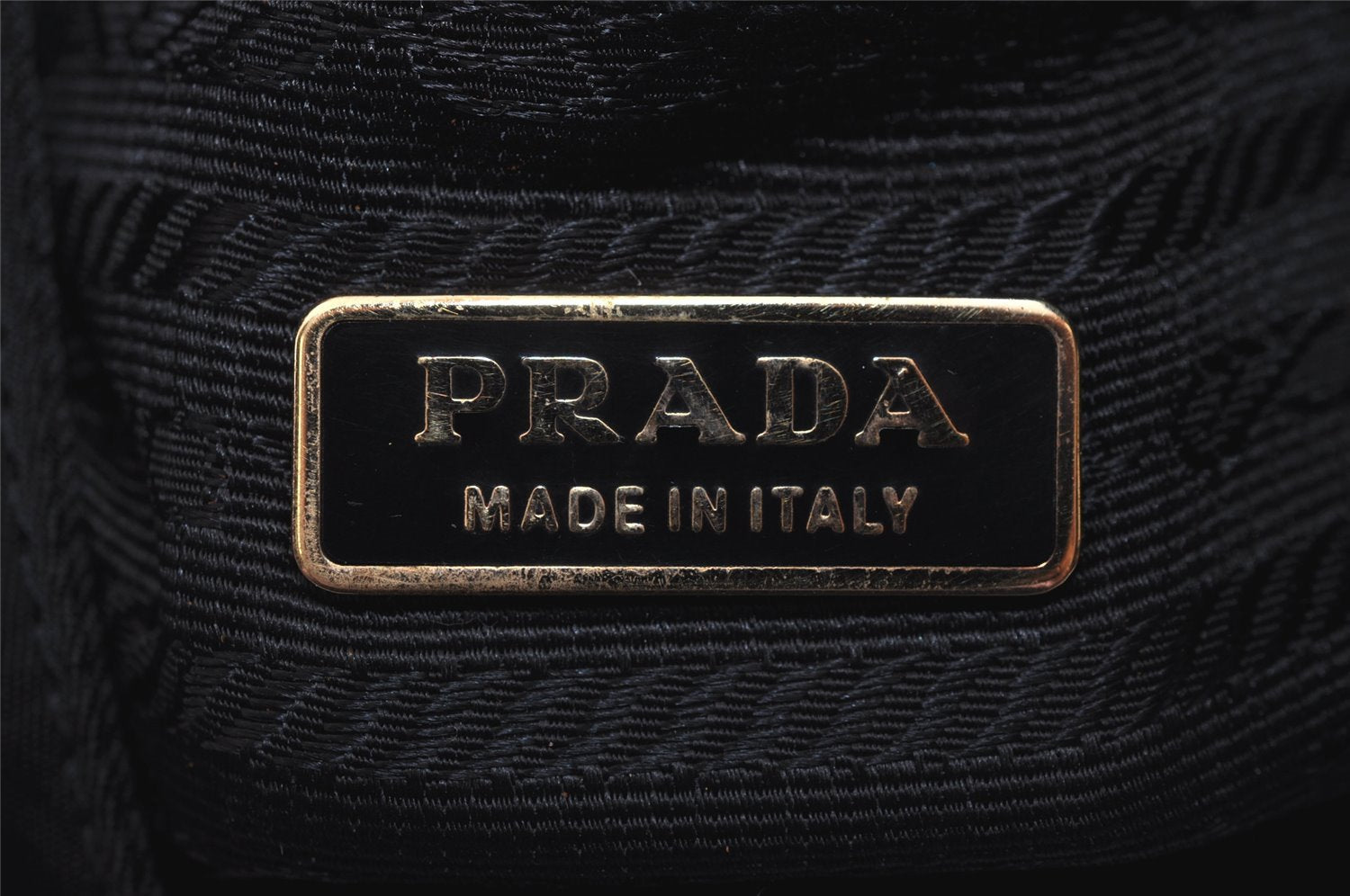 Authentic PRADA Nylon Tessuto Leather Shoulder Hand Bag Purse Black 3728J