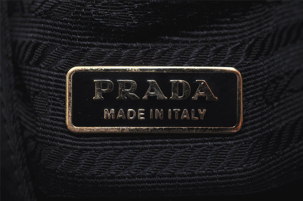 Authentic PRADA Nylon Tessuto Leather Shoulder Hand Bag Purse Black 3728J