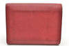 Authentic PRADA Vintage Saffiano Multic Leather Trifold Wallet Purse Red 3728K